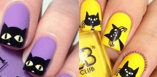 12-Cute-Scary-Halloween-Black-Cat-Nails-Art-Ideas-2018-F