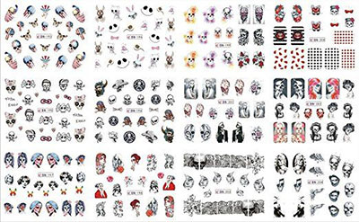 12-Halloween-Skull-Nail-Art-Stickers-2018-Monster-Nails-10