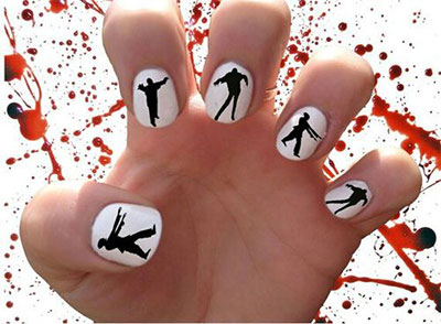 20-Halloween-Inspired-Zombie-Nail-Art-Ideas-2018 -The-Walking-Dead-Nails-19