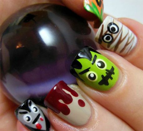 Halloween Inspired Nails Art Designs & Ideas For Kids 2018 - Idea Halloween