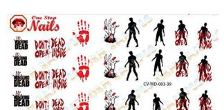 Halloween-Inspired-Zombie-Nail-Art-Stickers-2018 -The-Walking-Dead-Nails-F
