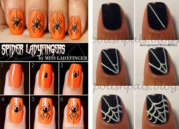 Spider Spiderweb Halloween Nail Art Tutorials For Learners 2018 Idea Halloween