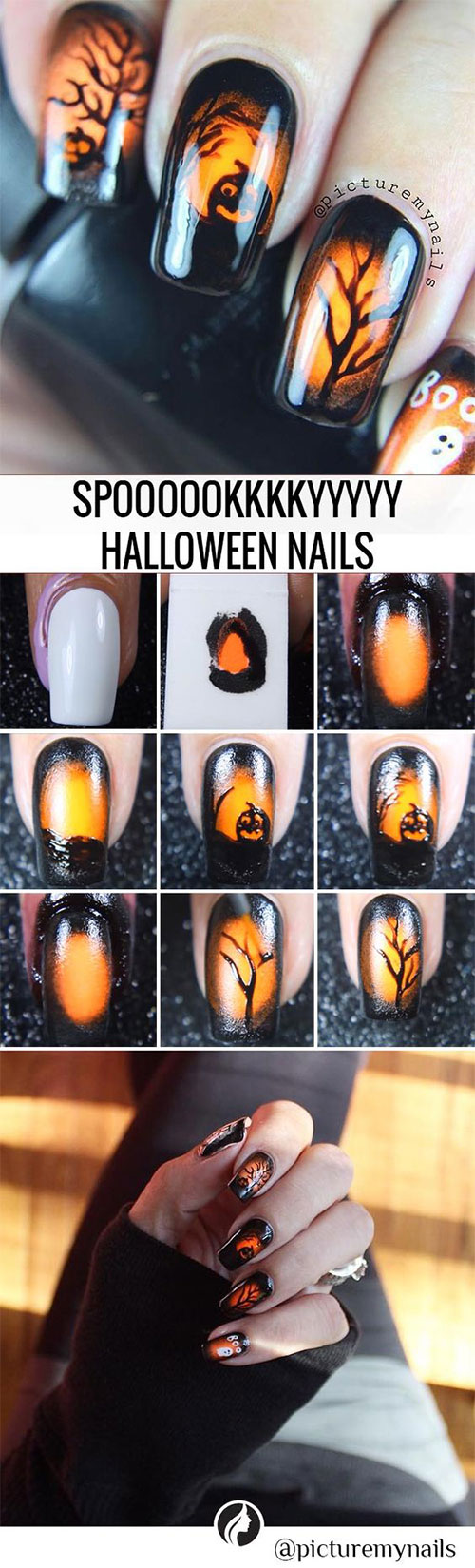 Step-By-Step-Spooky-Halloween-Nail-Art-Tutorials-For-Learners-2018-1