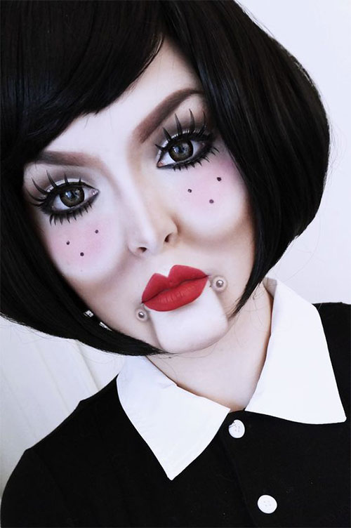 15-Doll-Halloween-Face-Makeup-Ideas-Looks-2018-14