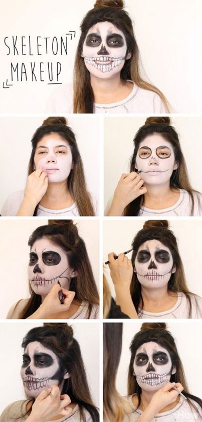 15 Simple Step By Step Halloween Face Makeup Tutorials For Learners ...