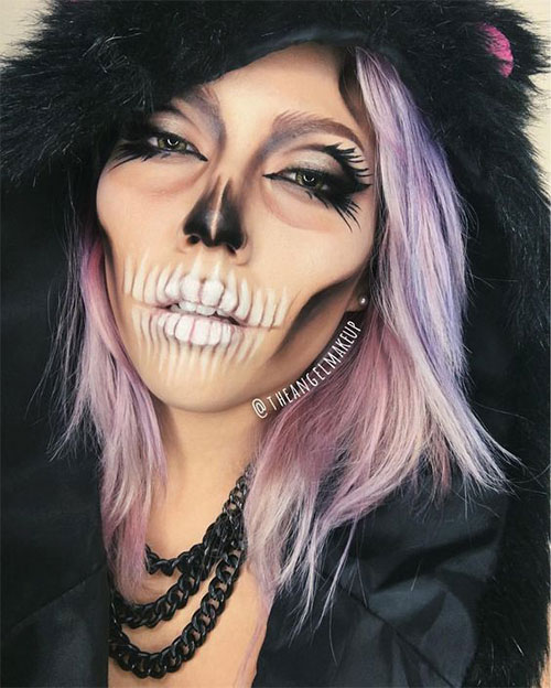 20-Skull-Skeleton-Halloween-Makeup-Ideas-Looks-2018-10