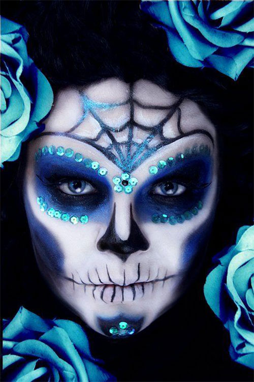 20-Skull-Skeleton-Halloween-Makeup-Ideas-Looks-2018-4
