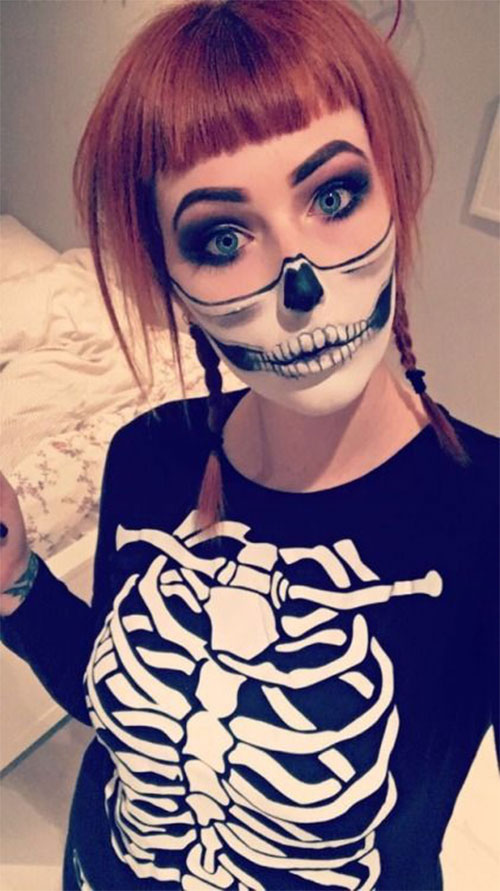 20-Skull-Skeleton-Halloween-Makeup-Ideas-Looks-2018-8
