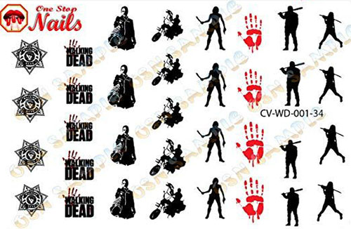 10-Halloween-Zombie-Nail-Art-Stickers-Designs-Trends-2019-The-Walking-Dead-Nails-3
