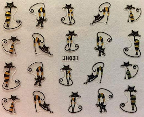 12-Halloween-Black-Cat-Nail-Art-Stickers-2019-7