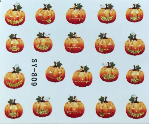 12-Pumpkin-Nails-Art-Stickers-Designs-Trends-For-Halloween-2019-5
