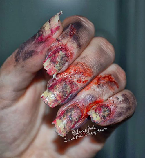 25-Halloween-Inspired-Zombie-Nails-Art-Designs-Ideas-2019-The-Walking-Dead-11