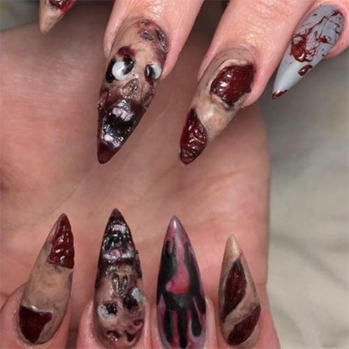 25-Halloween-Inspired-Zombie-Nails-Art-Designs-Ideas-2019-The-Walking-Dead-24