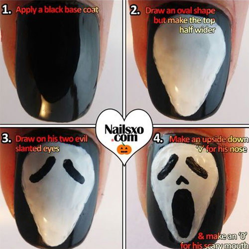 Step-By-Step-Halloween-Ghost-Nails-Art-Tutorials-For-Beginners-2019-4
