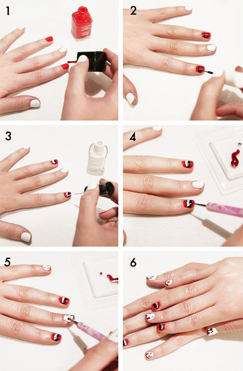 Step-By-Step-Halloween-Vampire-Nails-Art-Tutorials-For-Beginners-2019-4