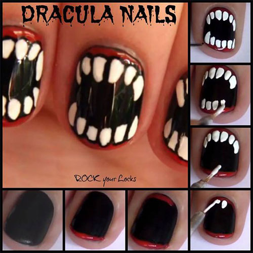 Step-By-Step-Halloween-Vampire-Nails-Art-Tutorials-For-Beginners-2019-6