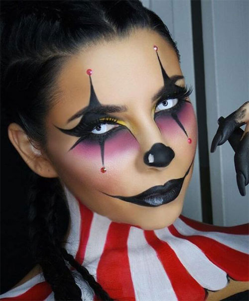 15-Spooky-Clown-Halloween-Makeup-Looks-Styles-Ideas-2019-14