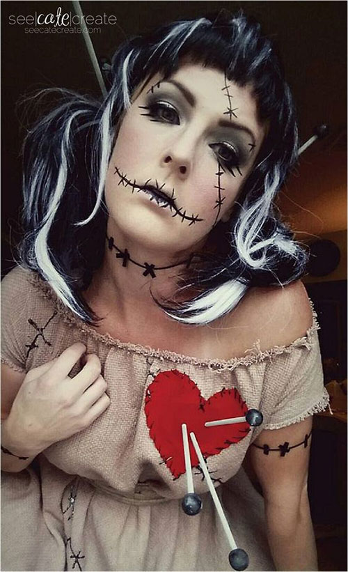 18-Very-Scary-Voodoo-Doll-Halloween-Makeup-Looks-Styles-Ideas-2019-13