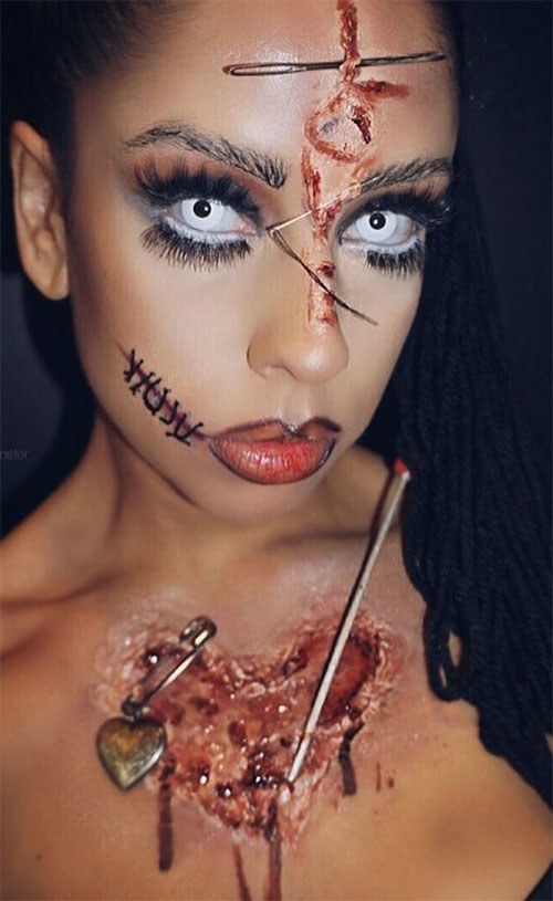 18-Very-Scary-Voodoo-Doll-Halloween-Makeup-Looks-Styles-Ideas-2019-14