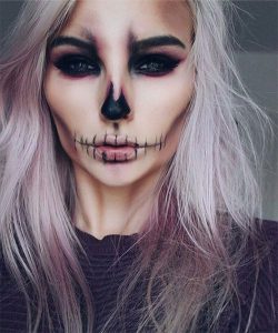 20 Creepy Skull & Skeleton Halloween Makeup Ideas, Trends & Looks 2019 ...