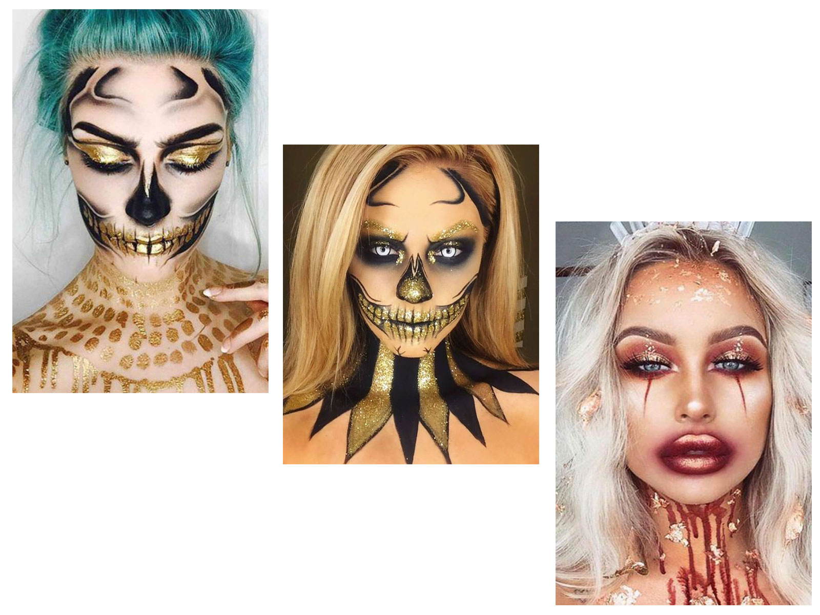 15-Best-Horror-Halloween-Gold-Makeup-Looks-Styles-Ideas-2019-F