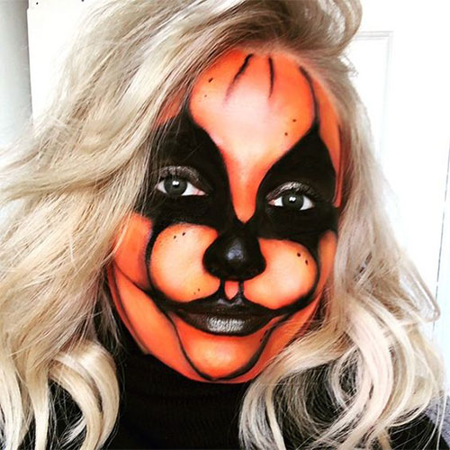15-Scary-Pumpkin-Jack-o-Lantern-Halloween-Face-Makeup-Ideas-Looks-2019-5