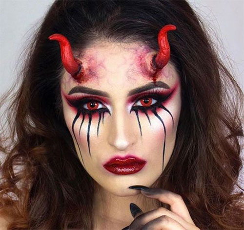 18-Horrifying-Devil-Halloween-Face-Makeup-Ideas-Styles-Trends-2019-6